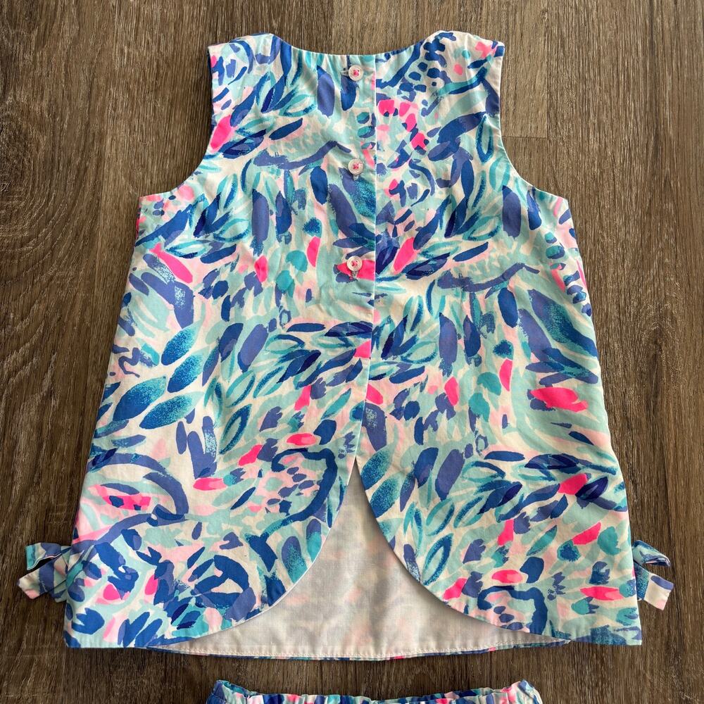 Lilly Pulitzer Baby Girl Shift Dress Breakwater Party Wave - Size: 18-24 Months - Picture 7 of 10